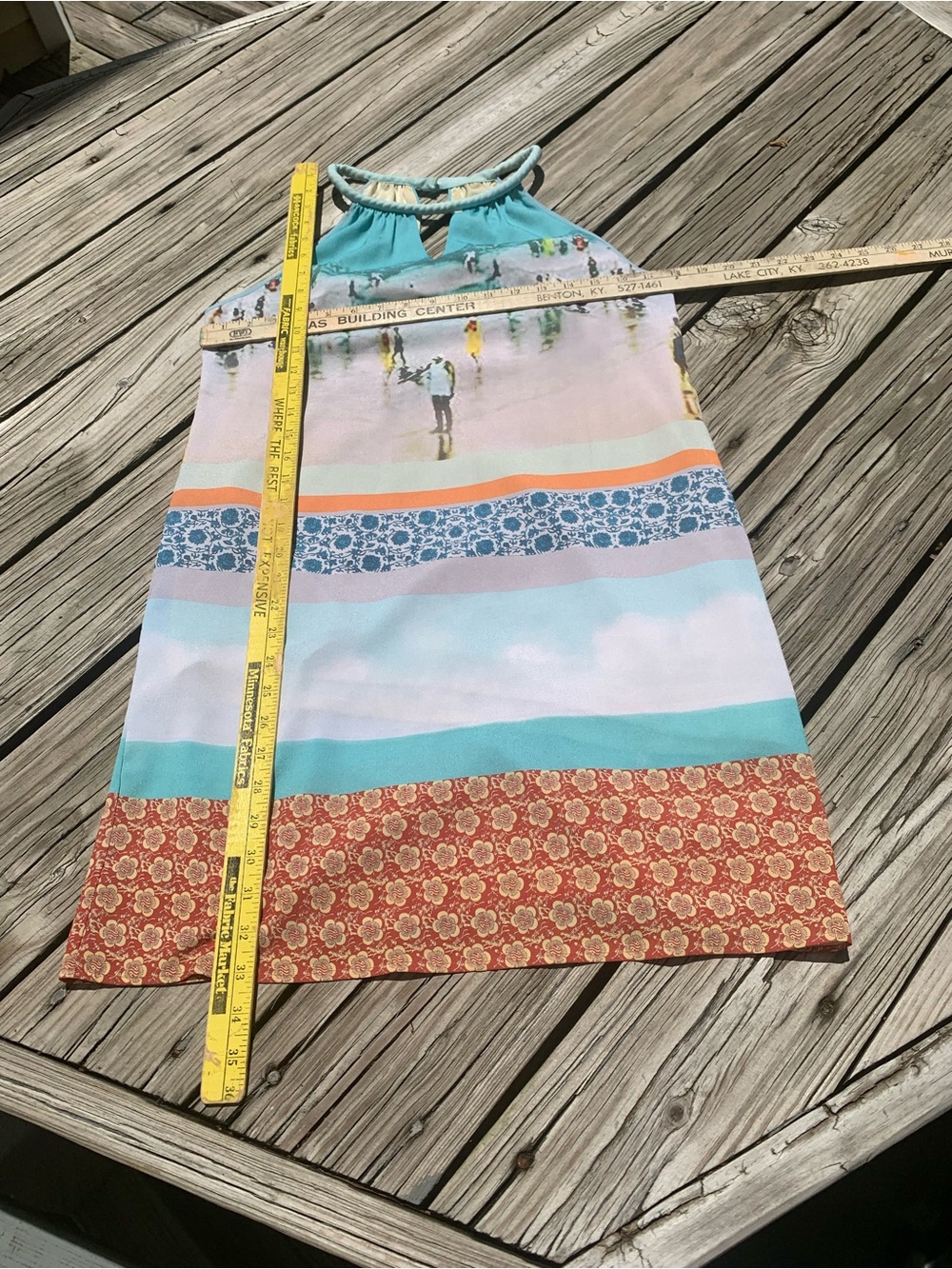 Anthropologie Dream Daily Rozae Nichols Inkjet Beach Scene Dress Xs View 2